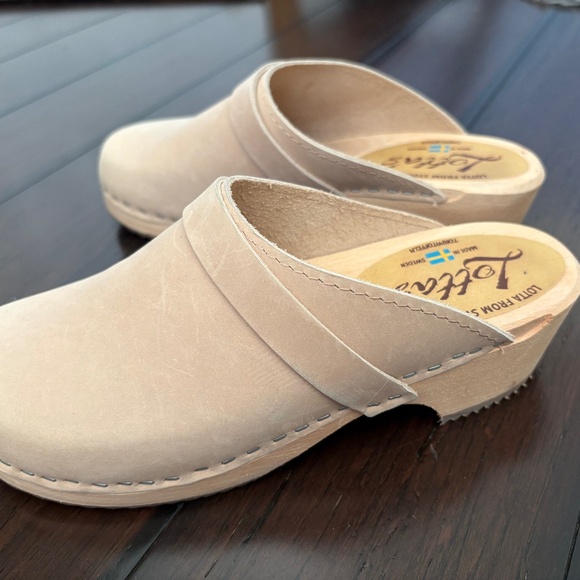 Lotta From Stockholm Low Slip-on Clogs - Size 37 Oatmeal Nubuck - Picture 6 of 7